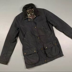 Women's Barbour Vintage Beadnell Wax Jacket Dark Blue size UK14 US10